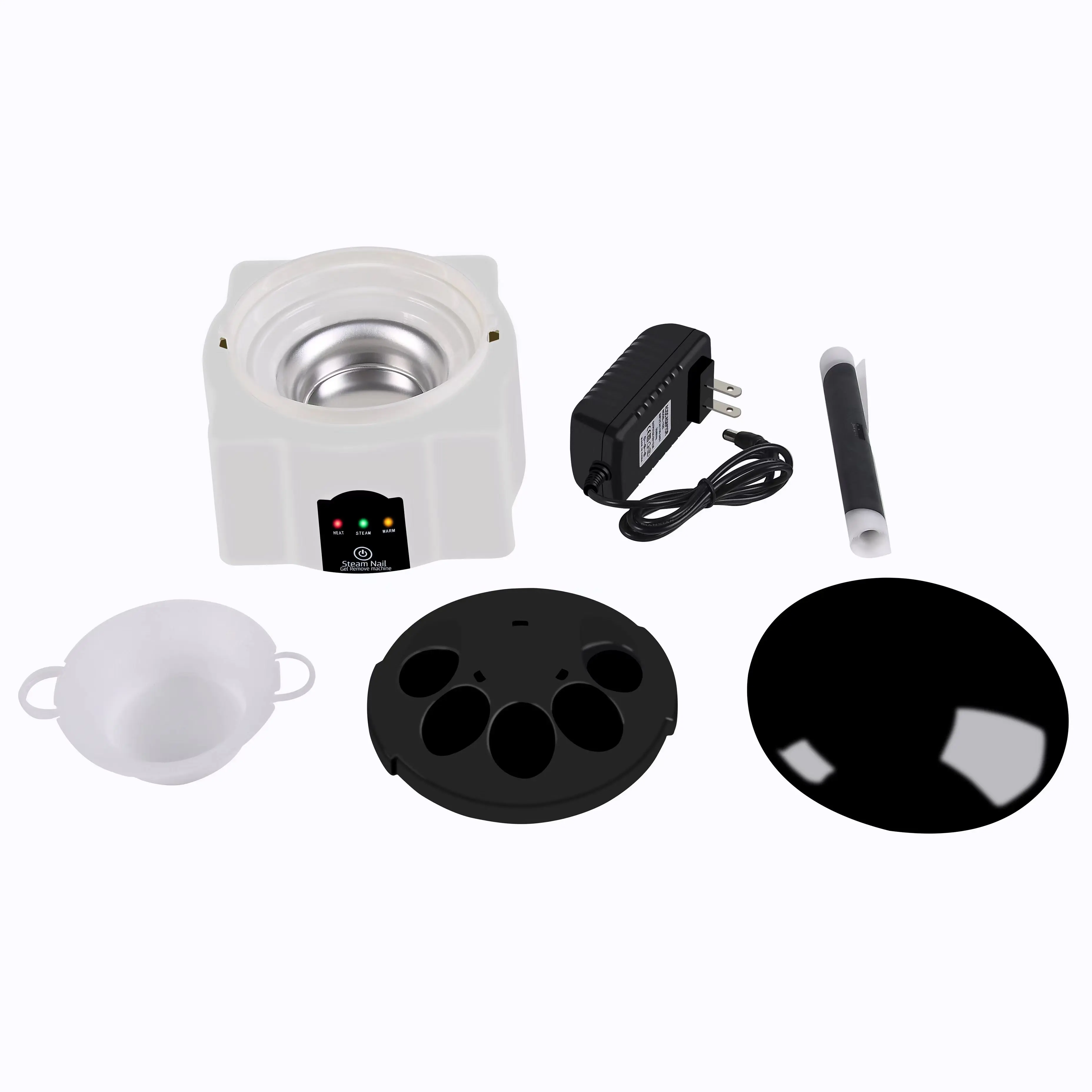 BIN Hot black Steam Off Gel Removal Machine 36W Electric Nail Gel Polish Remover Steamer Nail