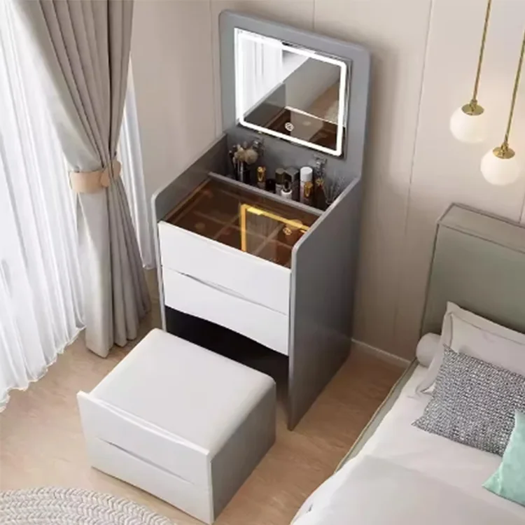 Hot Sale Creative Wooden Dressers Simple Storage Cabinet Integrated Dressing Table Modern Bedroom Furniture