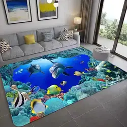 Click 3d Impresso Rugs Printed Nonslip Mat Decoration 3 d Black And White Big Round Carpet For Living Room