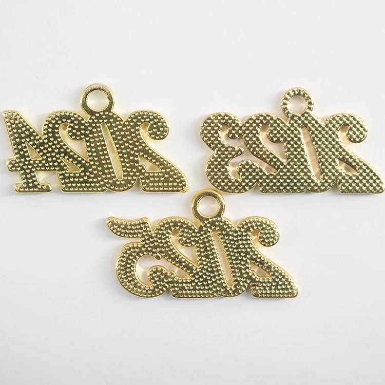 Mondon Zinc alloy Custom 2023 2024 2025 Gold Graduation Accessory Cap Year Charms for Tassel Decoration