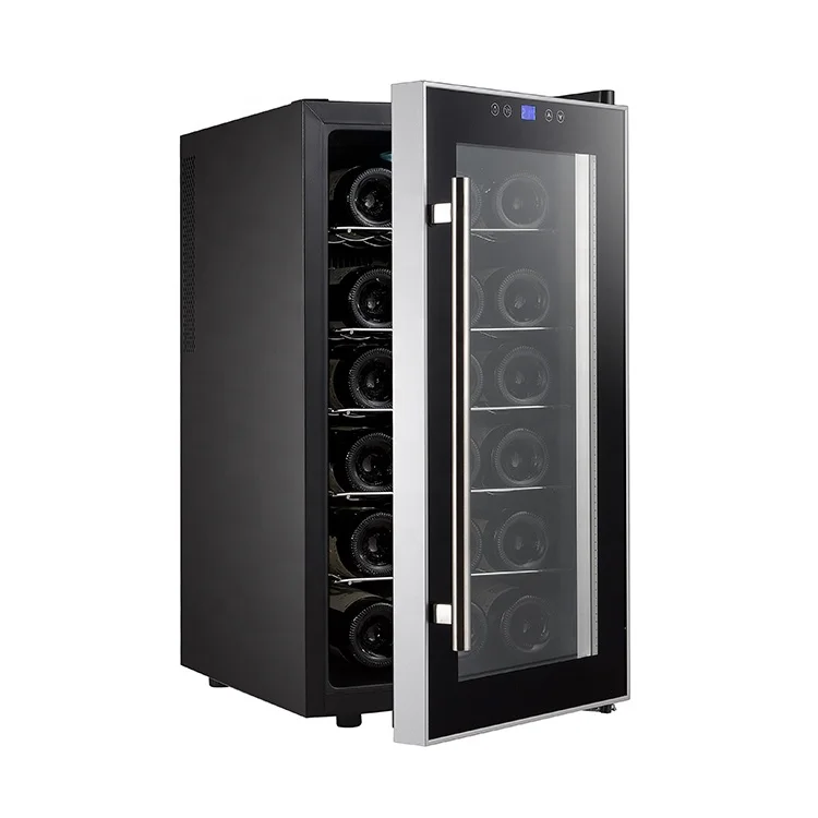 
Пользовательская электронная температура, 18 бутылок, охладитель вина, холодильник, стеклянный погреб, дисплей 
