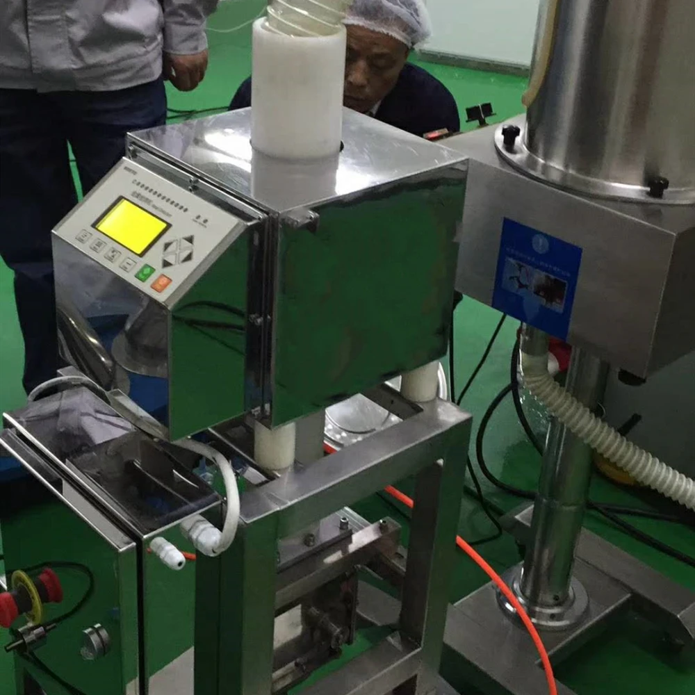 Gravity fall Food Processing Metal Detector for Dressed squid Crab stick Cornstarch