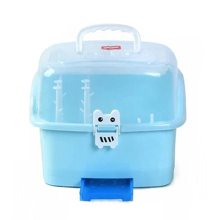 Household baby milk bottle drying racks plastic storage box