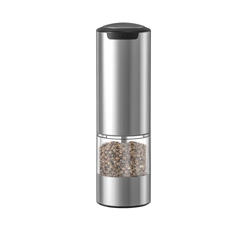 Good Quality Stainless Steel Silver Color Pepper Mill Electric Salt Spices Grinder For Wholesale