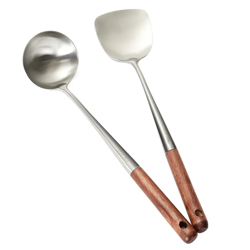 Factory Wholesale Kitchen Utensils Stainless Steel Utensils Set With Baking Kitchen Set Soup Ladle And Spatula
