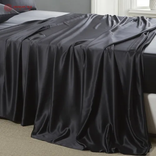 Home Textile Mulberry Silk 19mm Charmeuse Silk Flat Sheet