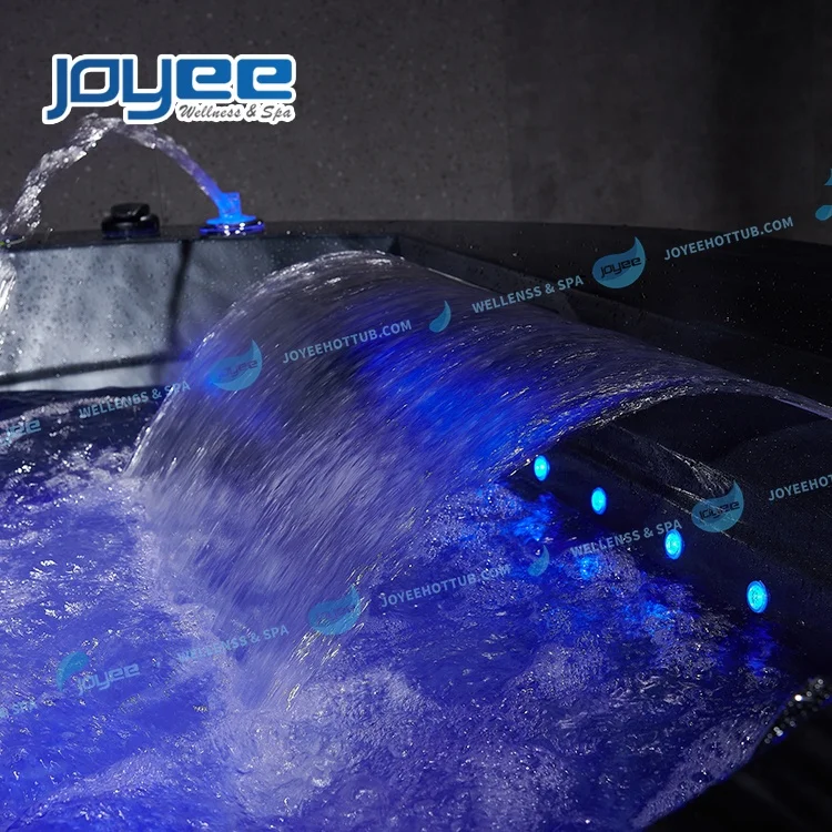 JOYEE новый дизайн 2 человек открытого гидромассажная Ванна/СПА/вихревая Ванна небольшие размеры ванна спа массаж отдельно стоящая на открытом
