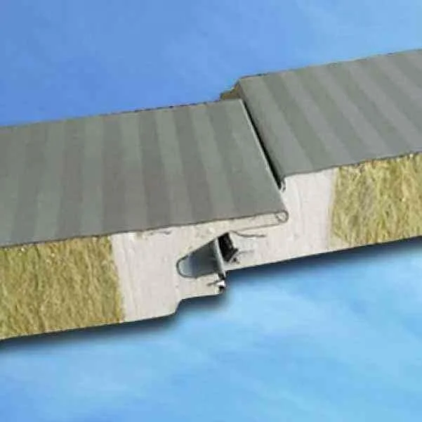 Building Material Rock Wool Sandwich Panels Exterior wall panels for mobile home and luxury prefab house