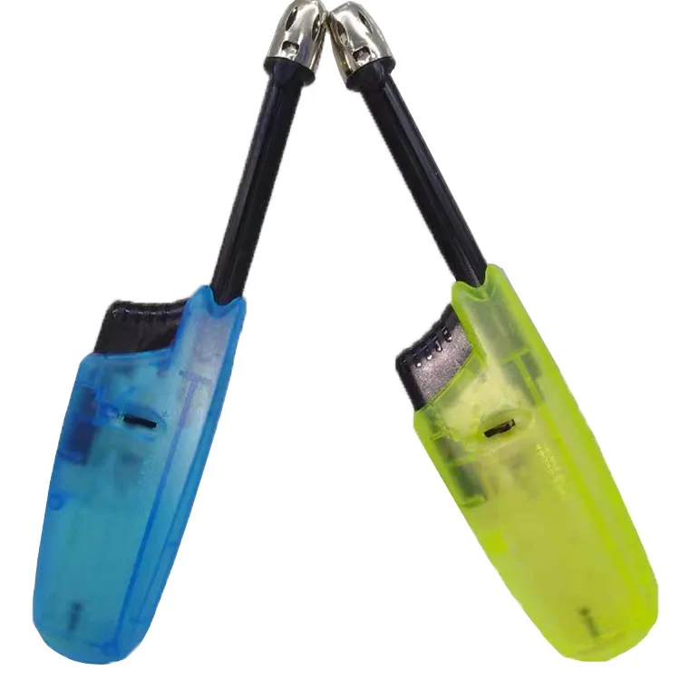 
Hot selling retractable transparent refillable gas lighters 