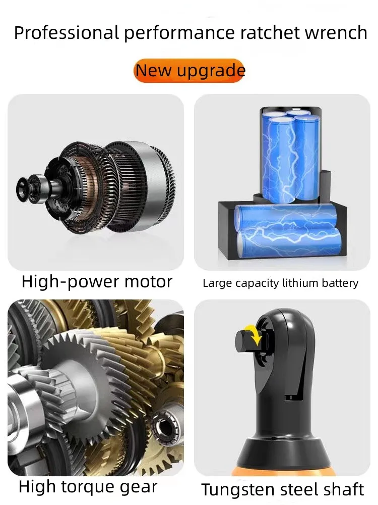 Factory sales Lithium battery rechargeable electric ratchet wrench cordless impact wrench