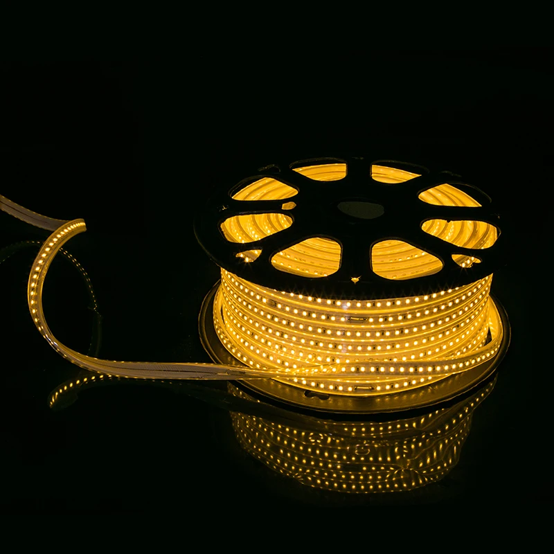 Good quality high voltage RGB led strip 120LED 5050SMD 220V led strip light for outdoor decoration