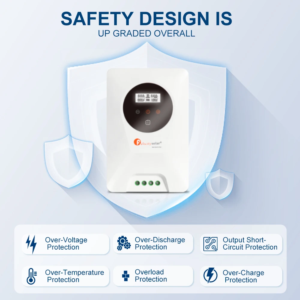 felicitysolar  40a 60a 80a 100a 120a 12v 24v 48v solar mppt charge controller high efficiency