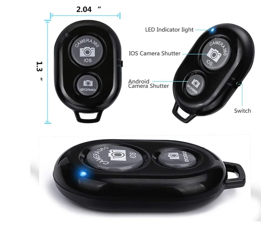 Создание удивительных фотографий и селфи беспроводной BluetoothCamera затвор пульт дистанционного управления кликер для смартфонов IOS