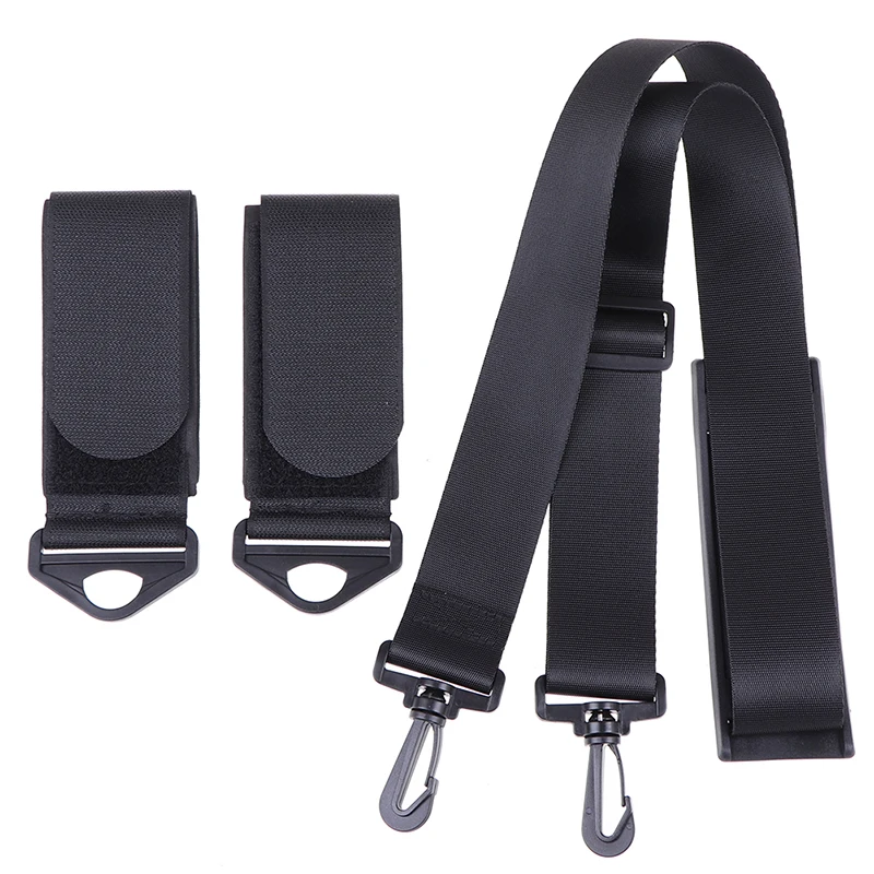 Adjustable Skiing Pole Shoulder Hand Carrier Lash Handle Straps Hook Loop Protecting Black Nylon Ski Handle Strap Bags
