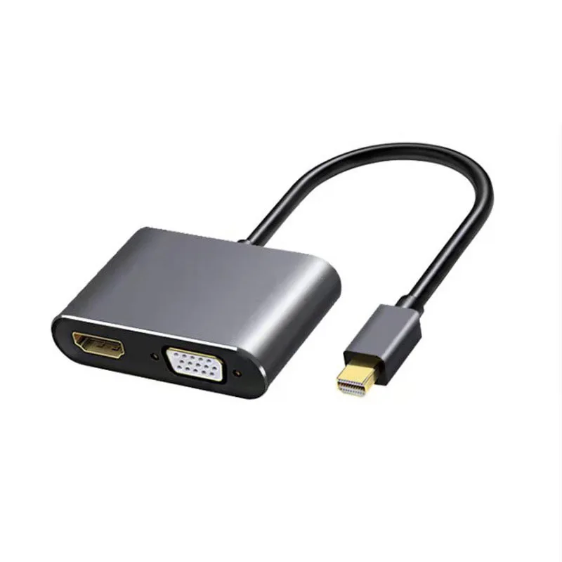 Mini DP to HDTV VGA Adapter 4k 2k 1080P HDMI-Compatibleand VGA Converter for Mac book Mac mini