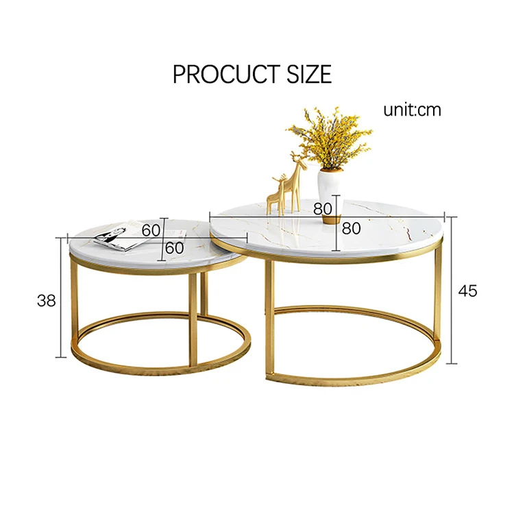 
Nordic Luxury Multifunctional Living Room Gold Modern Smart Marble MDF Wood Round Tea Table Sofa Side Simple Coffee Table/ 