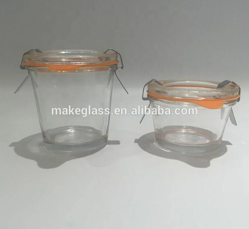 50ml,100ml, 300ml weck jars storage strawberry jam jars glass bottles