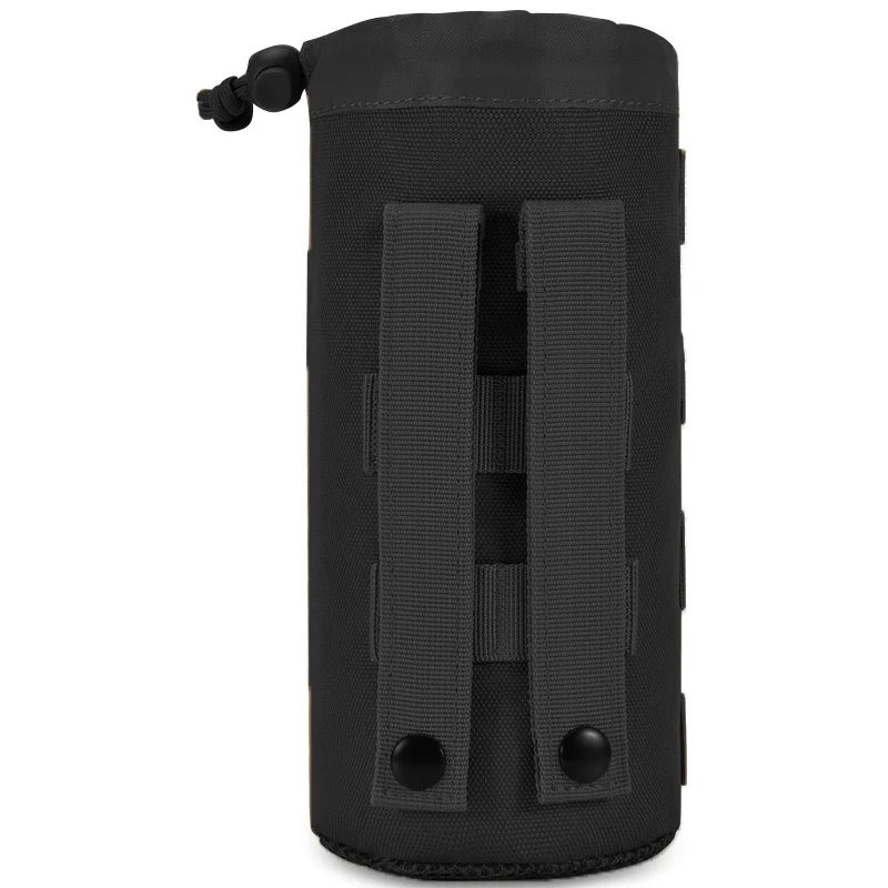 Tactical Military Drawstring Open Pouch Water Bottle for Motorcycle Scooter and Travel