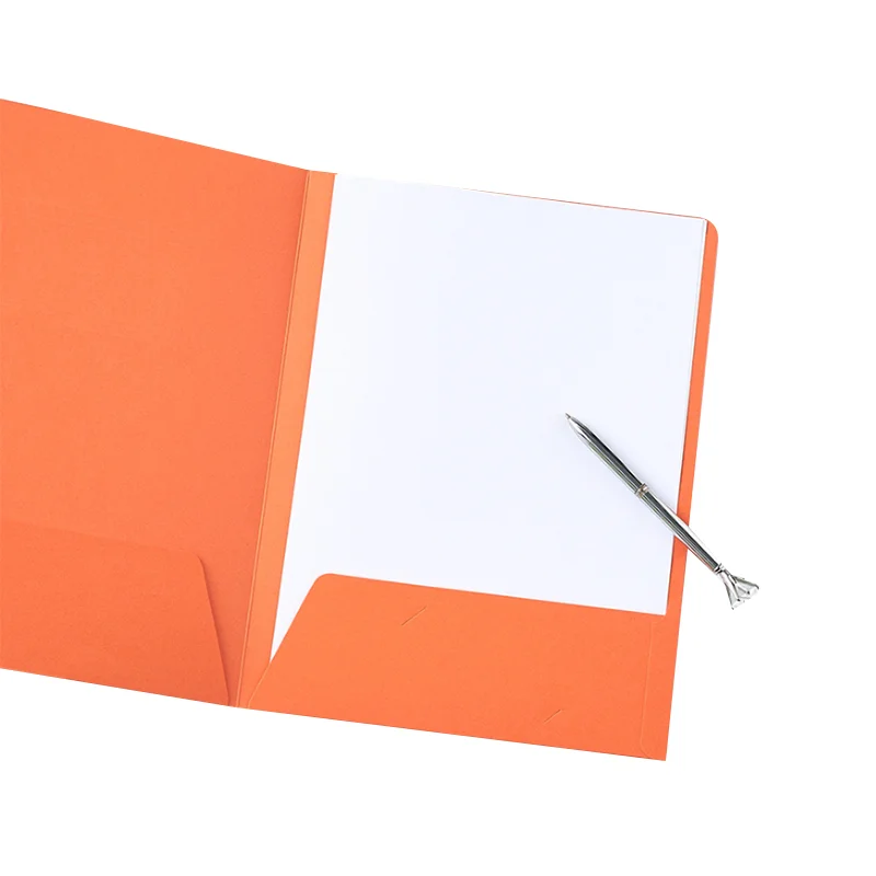 Wholesale Customize Handmade White Cardboard Paper Document Pocket File Folders