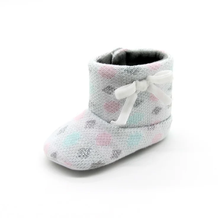 Factory Price Winter Toddler Baby Cotton Booties Soft Sole Sock Shoes