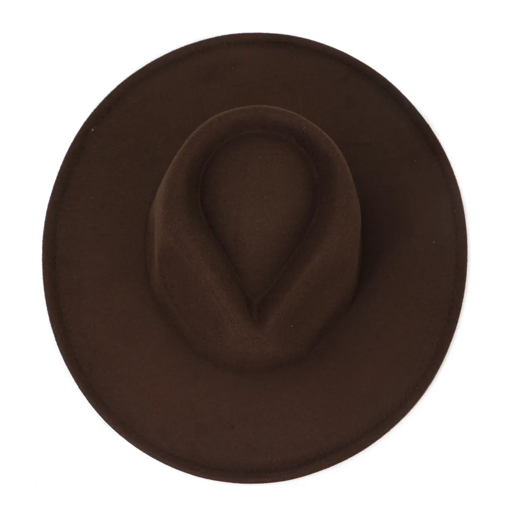 Высококачественная фетровая шляпа унисекс с широкими полями