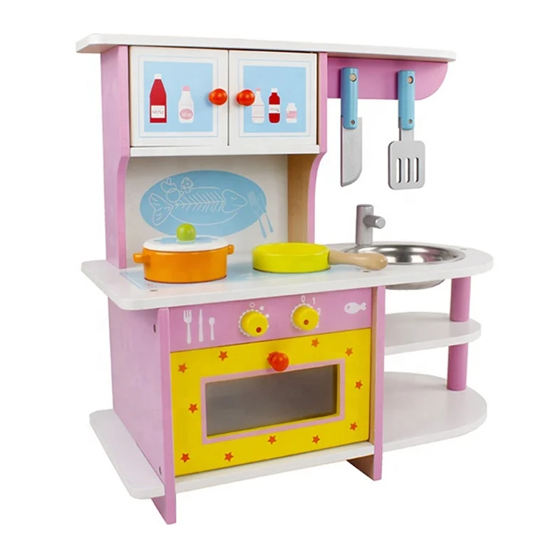 Wholesale Modern Comfort Mini Mother Garden Child Pretend Play Miniature Wooden Kitchen Toy Accessories Sets For Baby