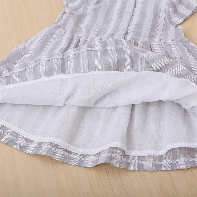 baby girls gray gingham double layered cotton lace dress  latest gowns design with bow