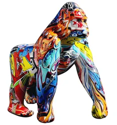 Custom home ornament walking big monkey resin decorative home decorative other garden ornament resin art