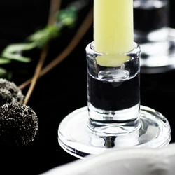 European Style Simple Glass Candlestick For Candlelight Dinner Wedding
