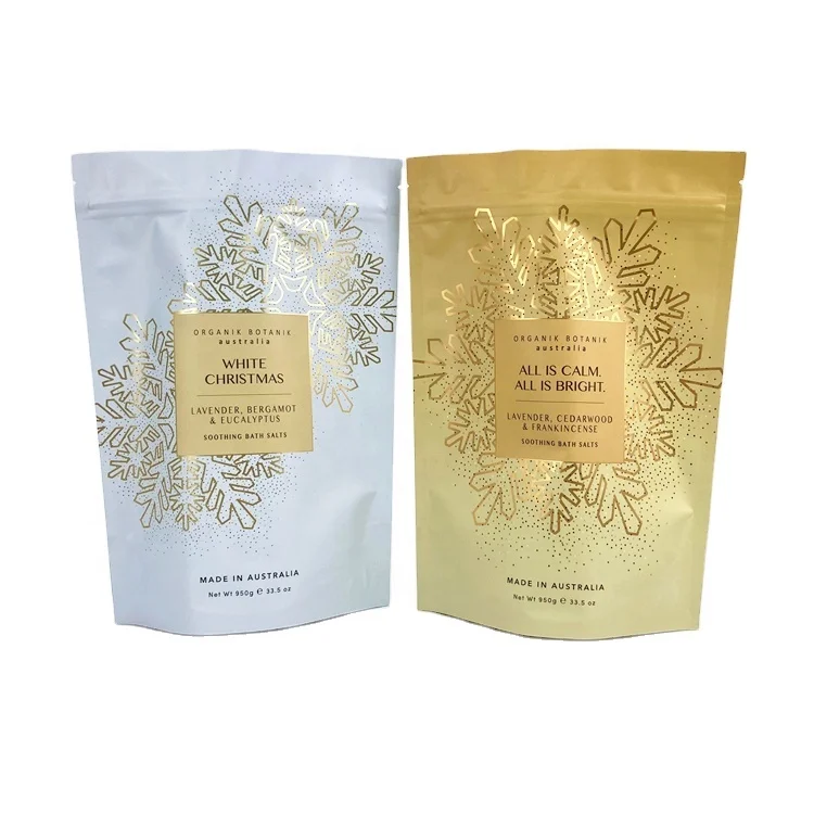 Custom Heat Seal Bags 250G Coffee Scrub Packaging Pouch Custom Printed Aluminum Foil Plastic Bag For 16Oz 1Kg Bath Salt