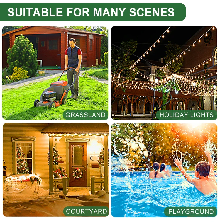 Outdoor Waterproof Electrical Power Extension Cord Connection Cover Box for Outlet Socket Plug Holiday & Landscape Light