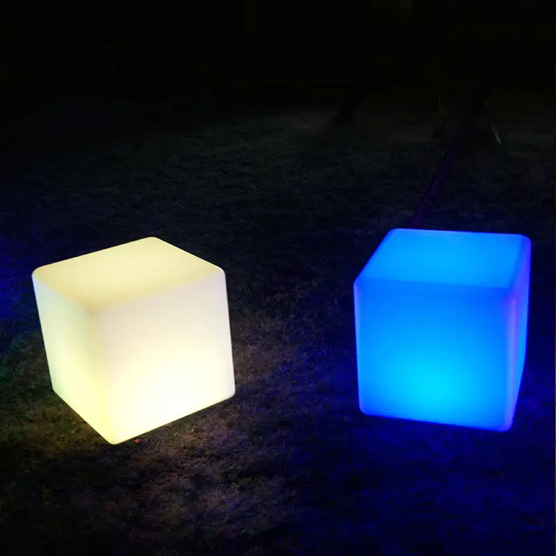 IP65 PE  PVC Popular Waterproof LED Cube Furniture Light Decorative Led Color Changing Light Cube Outdoor Garden Led Light Cube