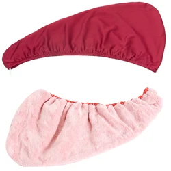 custom double layer satin silk microfiber coral fleece hair towel quick drying wrap bath shower head towel