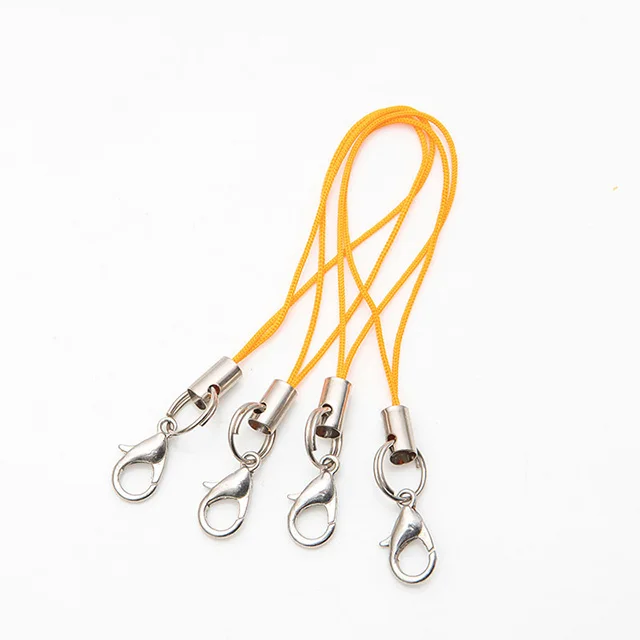 Keychain Strap Thread Cord Key Ring Holder Keyfob Lobster Clasp Mobile Phone Lanyard Diy Jewelry Kpop Accessories