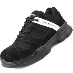 Breathable and deodorant labor insurance shoes European standard steel head anti-smashing stab safety shoes