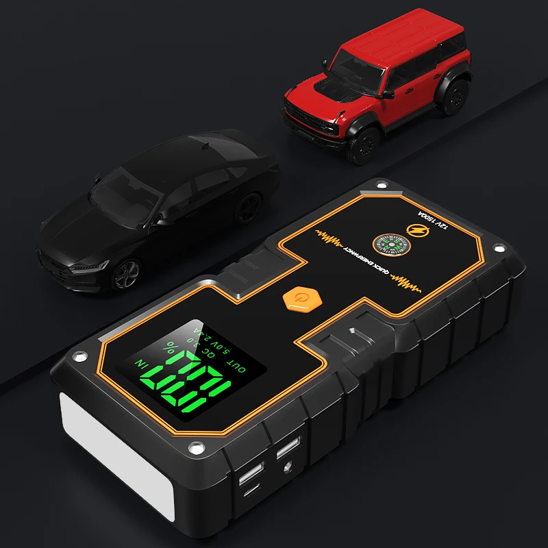 2024 Hot Sale Car Jump Starter&Power Bank&Air Pump 6000mAh Portable Car Battery Starter With Air Compressor