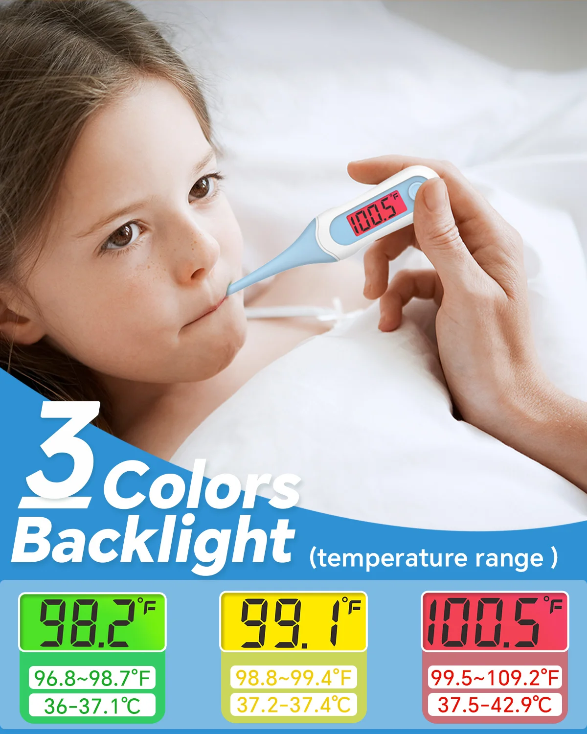 Basic Type Hospital Household Medical Device Body Temperature Fever Measuring Digital Thermometer For Kids