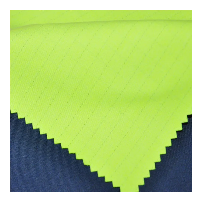 
EN11612 EN1149 modacrylic cotton flame resistant twill fabric for protective workwear 