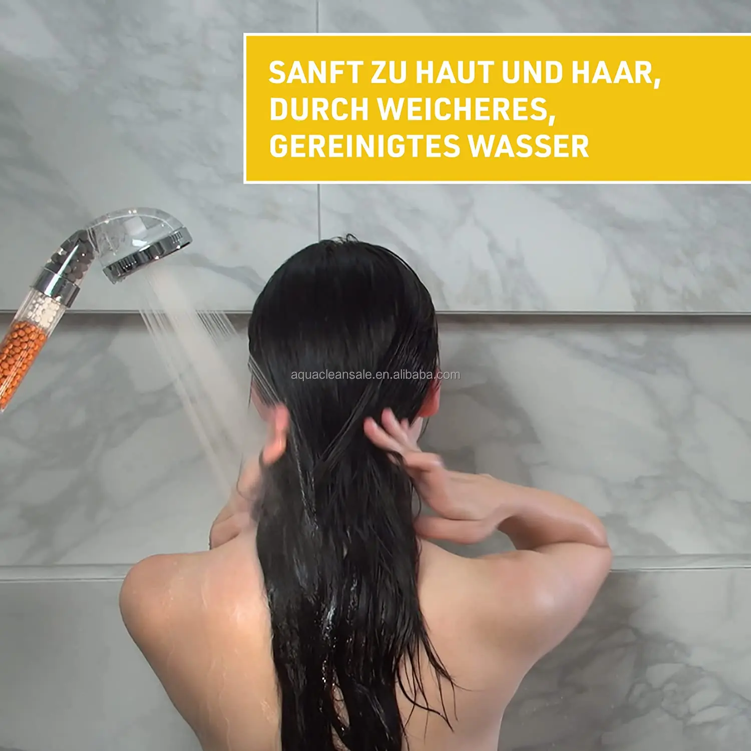 Water Saving Mineral Stones Shower Head - 3 Spray Settings Shower Head - Pressure Enhancing Shower Head with Filter Function