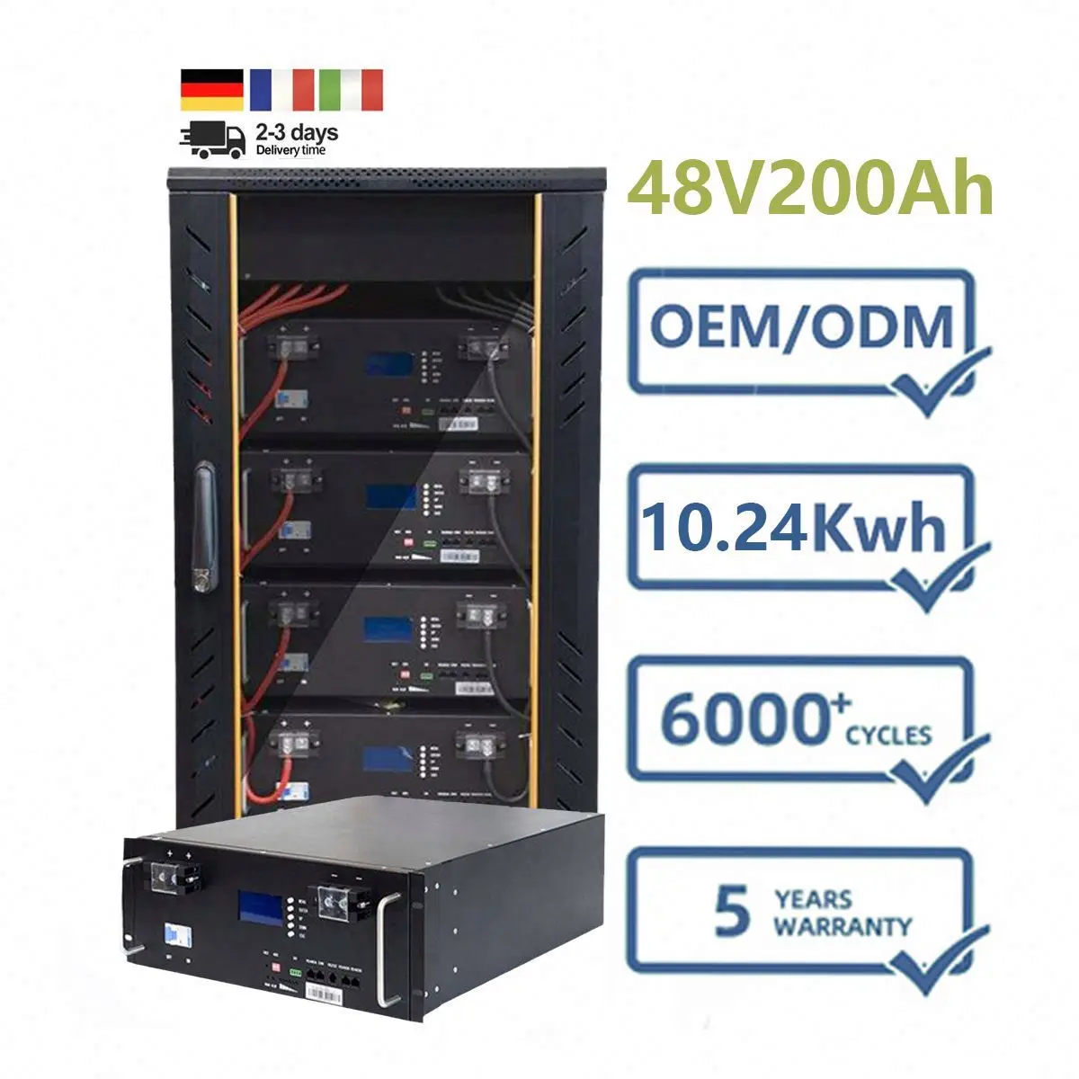 Недавно выпущенная литиевая батарея 48 Вольт в параллельном 51 2 В 5kwh 10kwh литий-ионный аккумулятор для жилых