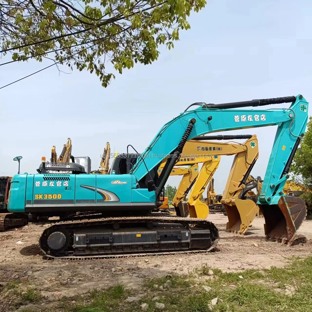 Большая машина экскаватор Kobelco SK350 Подержанный хорошая производительность низкая цена японская гидравлическая строительная