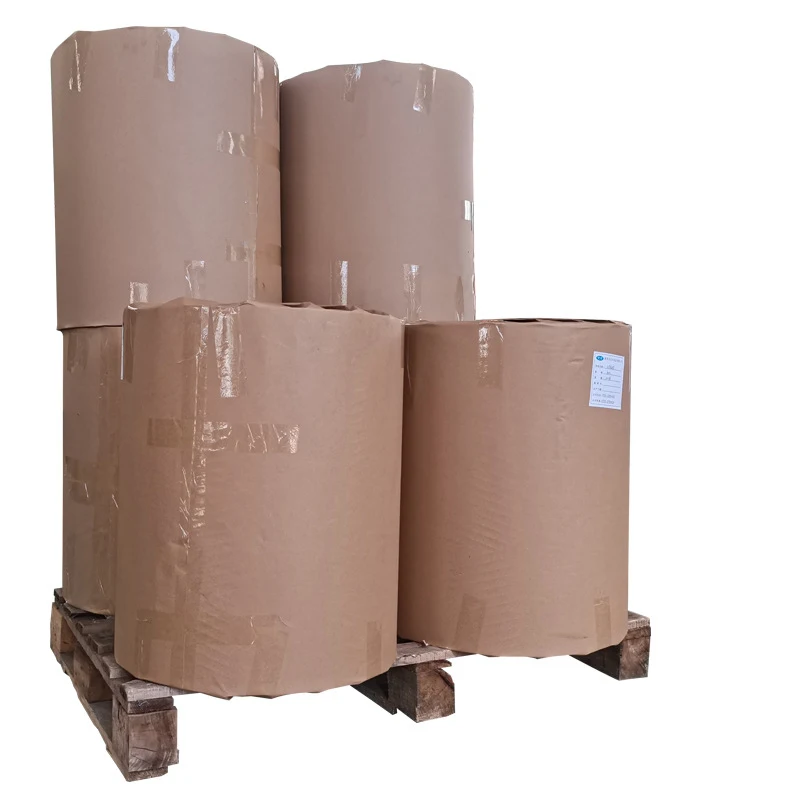 Factory Wholesale Biodegradable Brown Kraft Cardboard Paper Roll Food Grade for Food Packaging Container Coated with PE Material