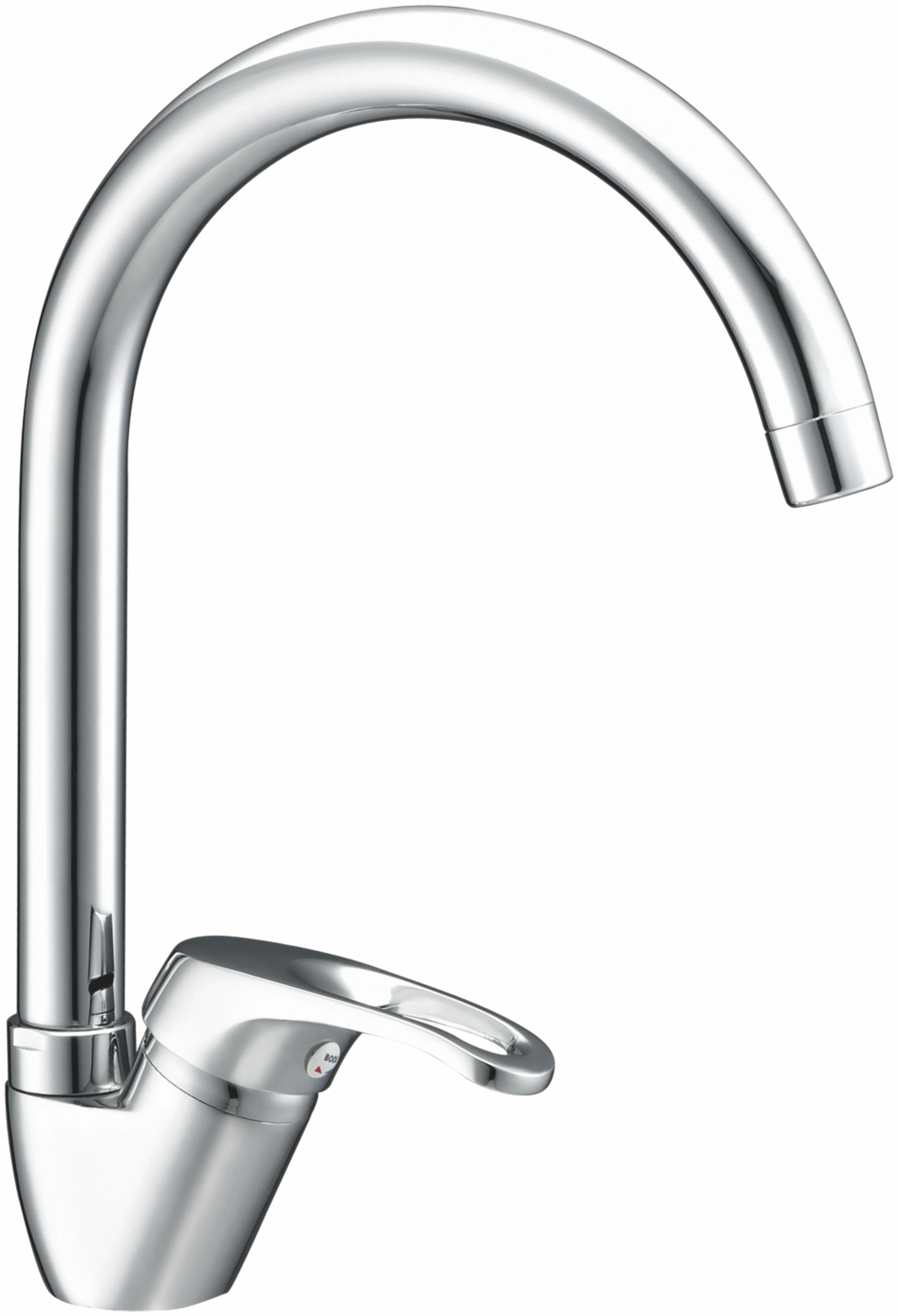 Kitchen Sink Faucet Mixer Tap (OB8257-10/9/11)BOOU Best Sale Single Handle Deck Mounted Chromed Cheap Zinc Alloy Brass Color Box