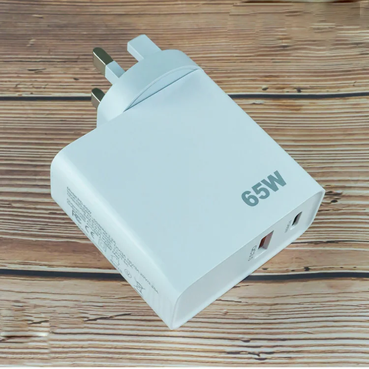 65W PD portable Wall GaN Charger QC3.0 Quick Type C cell Phone Charger For apple macbook pro chargers