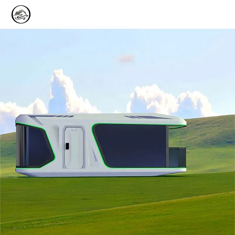 40ft 20ft Glass Wall Luxury Container House Prefed Villa Portable Home  Tiny House Capsule Room Houses With Bedroom And Bathroom