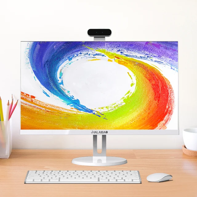 Office Desk 24 Inch All In One Pc Computer Ram 8 Ssd 125gb Speed 2.0 Ghz Window 10 Computers Support Wifi/BT