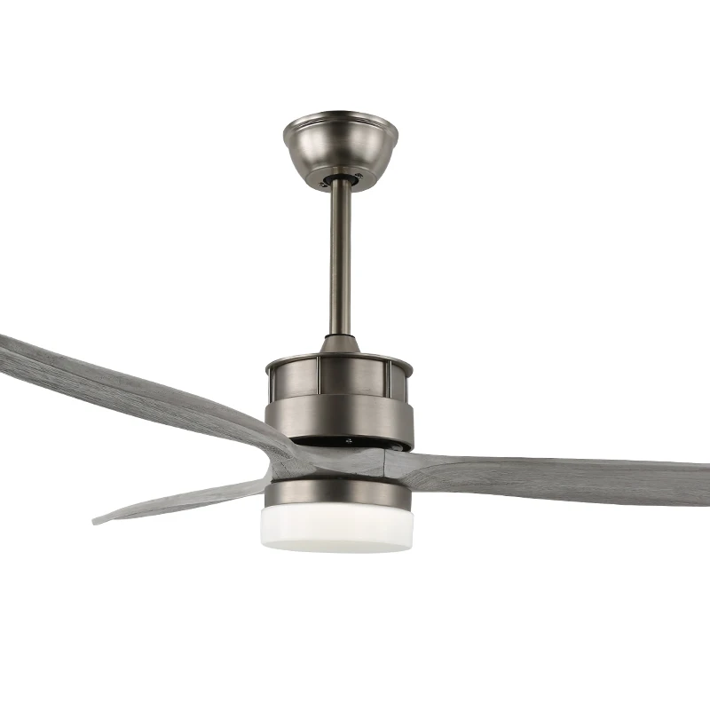 Solid Wood 52 inch Dc 100% Copper Motor Ceiling Fan Ceiling Fan Lighting LED Ceiling Fan With Remote Control