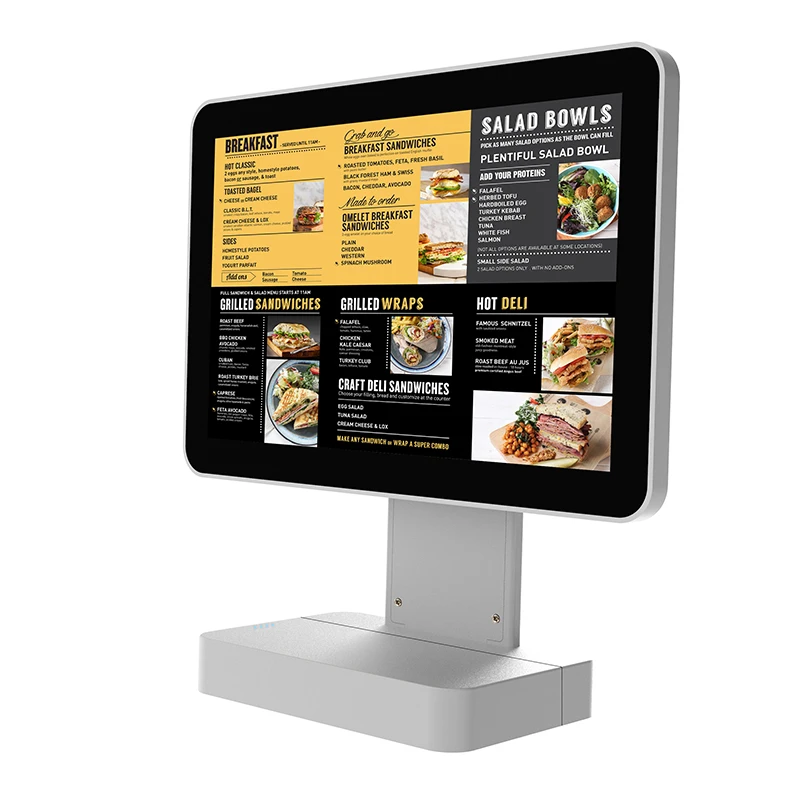 new product ideas 2021tegnologia LCD Screen WIFI Restaurant Table Menu Power Bank coffee shop menu holder advertising power bank