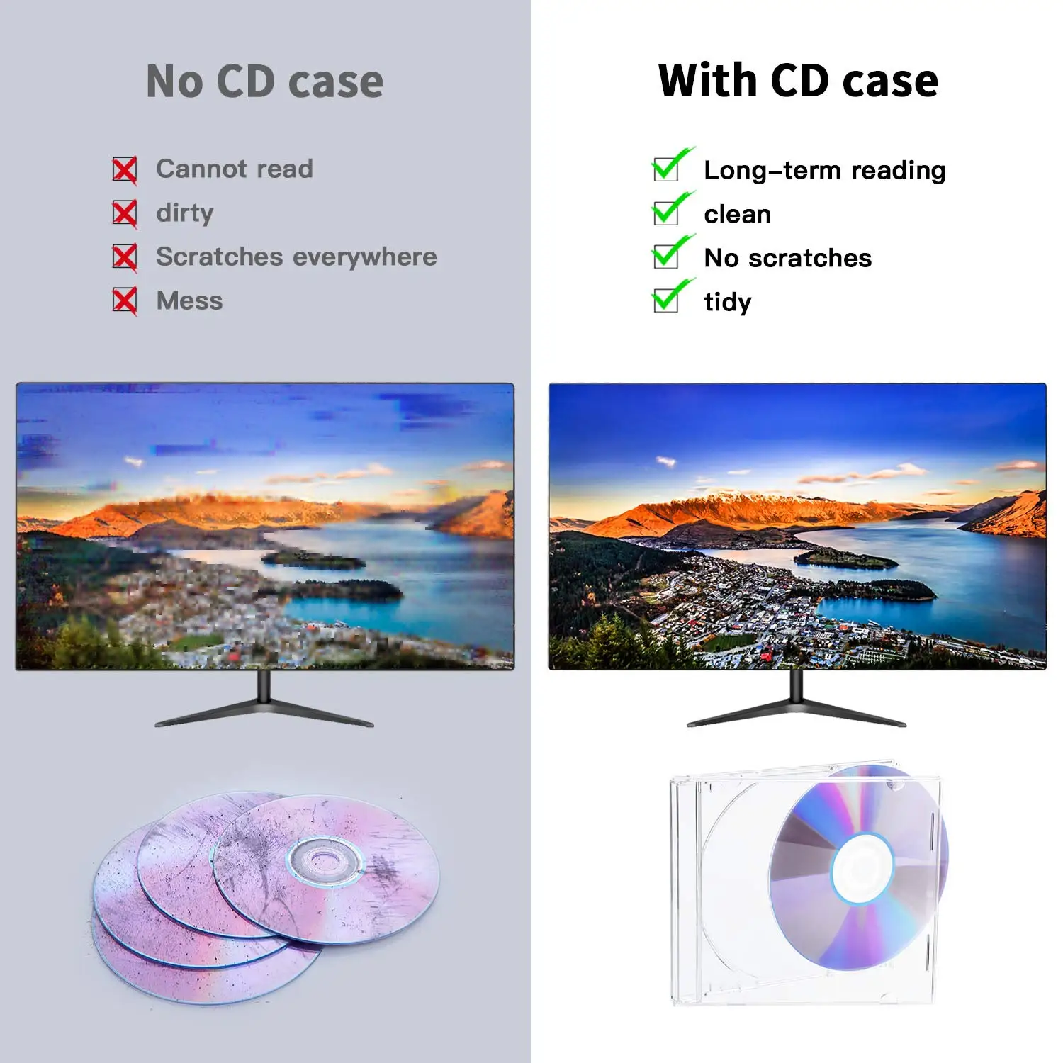 High Quality CD Storage Box Transparent Standard Single Clear CD Jewel Case with Assembled Clear Tray