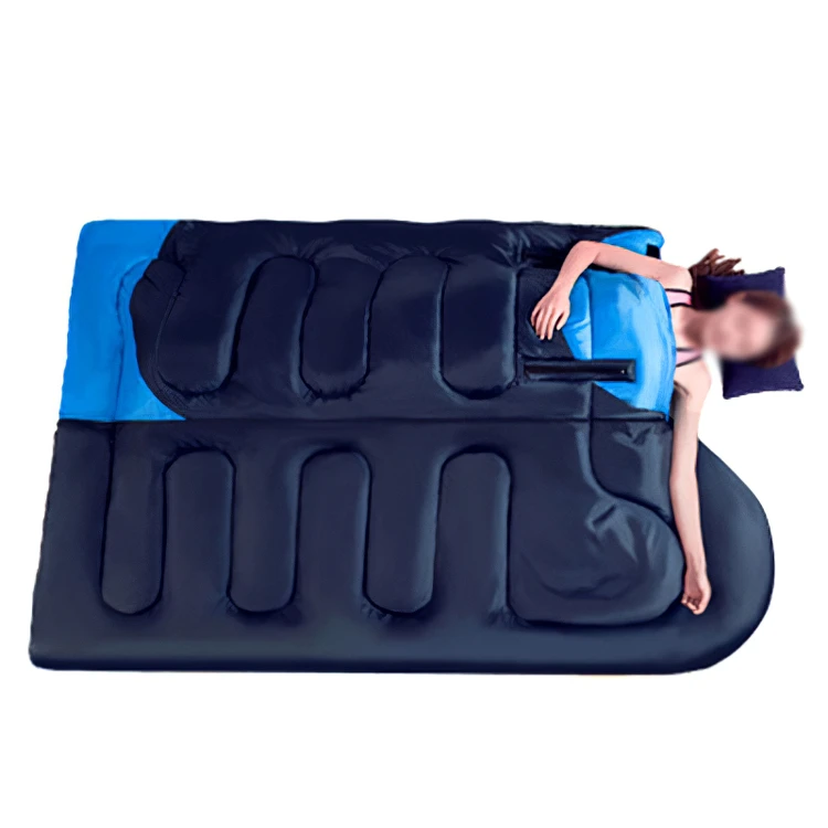 
Hand Free Sleeping Bag Double 2 Person Outdoor Camping 210T Polyester Spring and Autumn Envelope Type Adults Sleeping Bag 